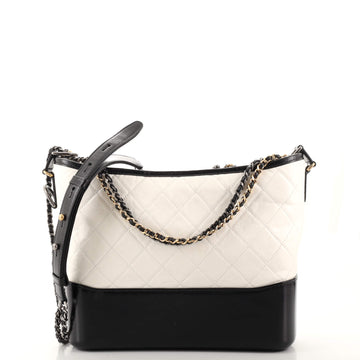 Chanel Bicolor Gabrielle Hobo Quilted Aged Calfskin Medium