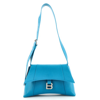 Balenciaga Downtown Soft Hourglass Shoulder Bag Leather Small