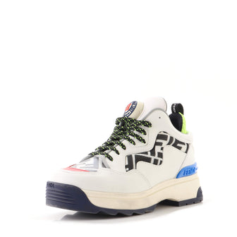 Fendi Women's T-Re Sneakers Leather with Zucca Mesh
