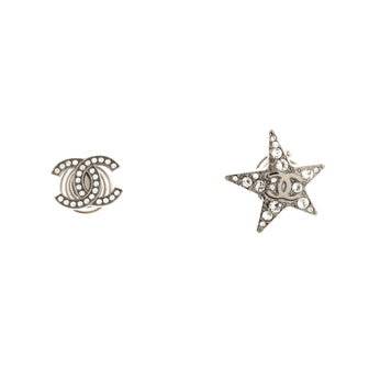 Chanel CC Star Spiral Hair Pin Set Metal with Crystals