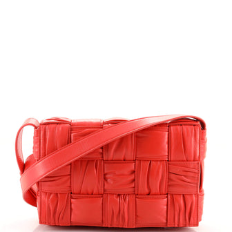 Bottega Veneta Cassette Crossbody Bag Maxi Intrecciato Plisse Leather