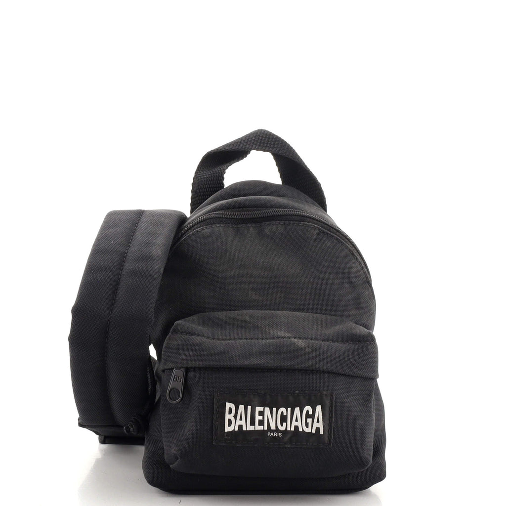 Buy Balenciaga Mini Appliquéd Nylon Backpack  Black At 30 Off   Editorialist