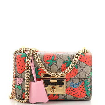 Gucci Padlock Shoulder Bag Printed GG Coated Canvas Small
