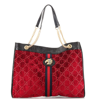 Gucci Rajah Chain Tote GG Velvet Large