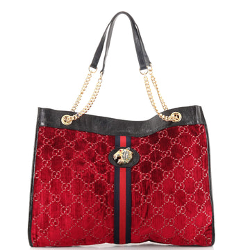 Gucci Rajah Chain Tote GG Velvet Large