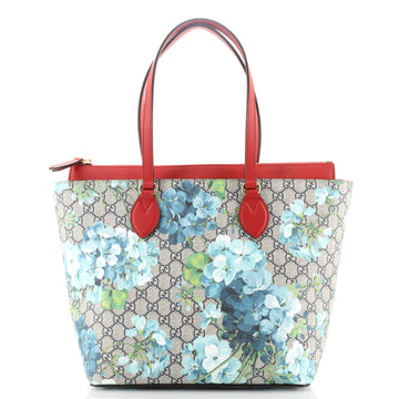 Gucci Linea A Zip Tote (Outlet) Blooms Print GG Coated Canvas Medium