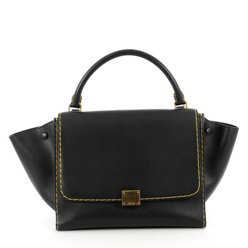 Celine Trapeze Handbag Leather Medium Black
