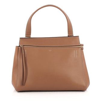 Celine Edge Bag Leather Medium Brown