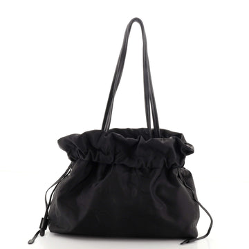 Prada Logo Drawstring Tote Tessuto Medium