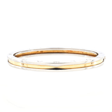 Bvlgari B.Zero1 Hinged Bangle Bracelet 18K Yellow Gold and Stainless Steel 7mm