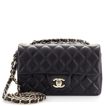 Chanel Classic Single Flap Bag Quilted Lambskin Mini