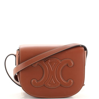 Celine Cuir Triomphe Folco Bag Leather