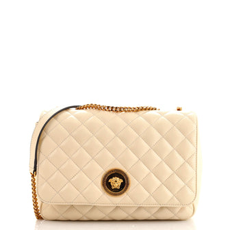Versace Medusa Icon Chain Flap Bag Quilted Leather Medium
