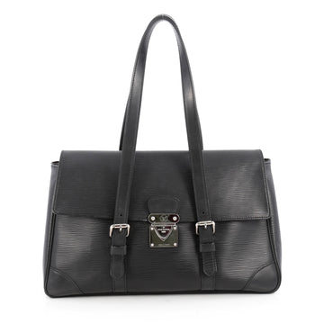 Louis Vuitton Segur Handbag Epi Leather MM Black