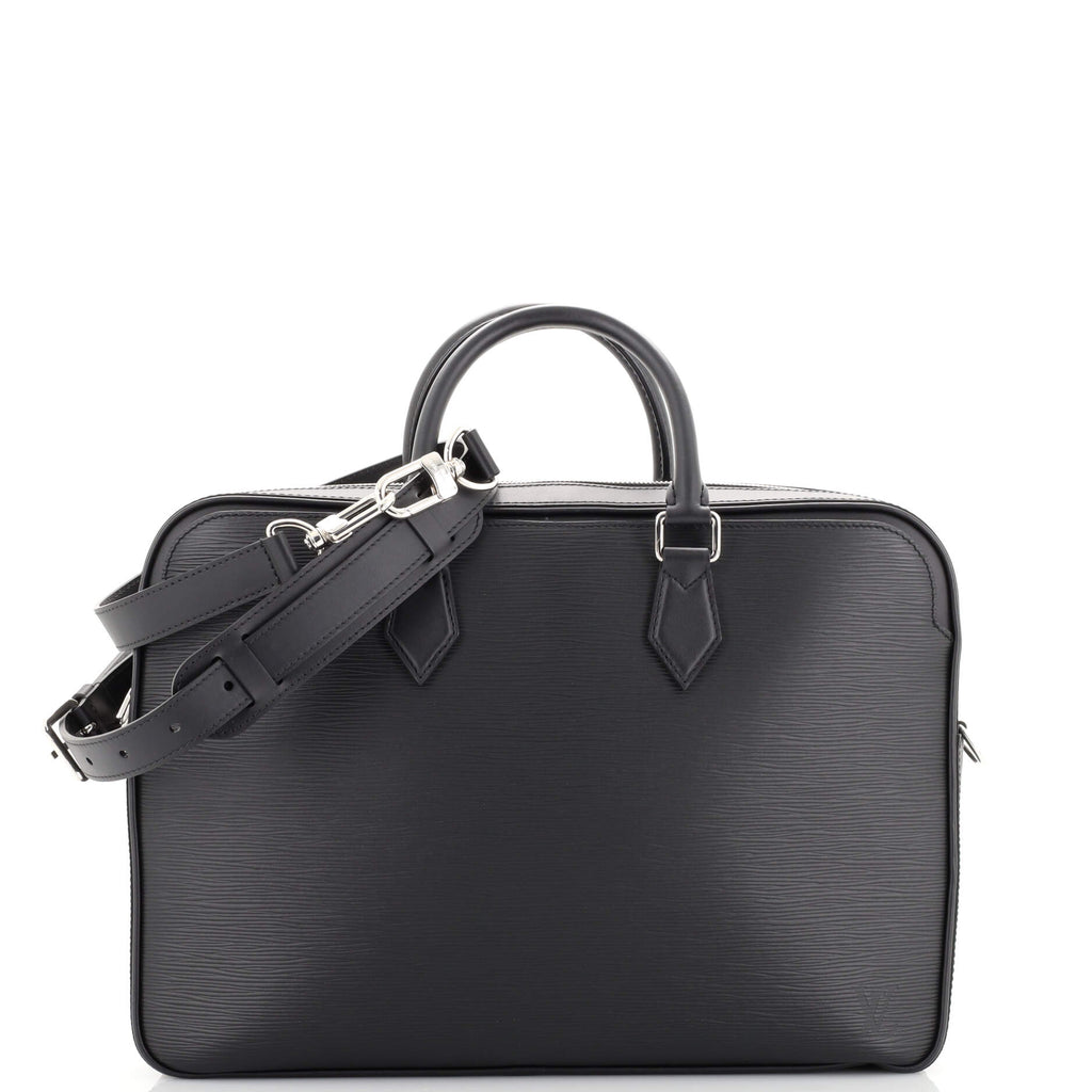 Louis Vuitton Dandy Briefcase Epi Leather MM Black 186399101