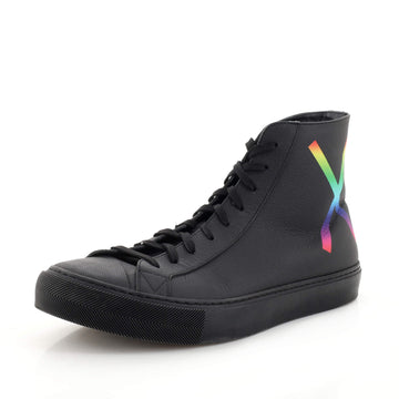 Louis Vuitton Men's Tattoo High-Top Sneakers Rainbow Taiga Leather
