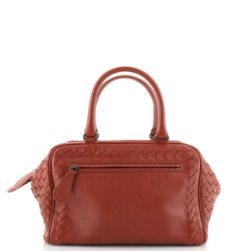 Bottega Veneta Brera Handbag Leather with Intrecciato Detail Small