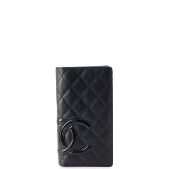 Chanel Cambon Bifold Wallet Quilted Lambskin Long