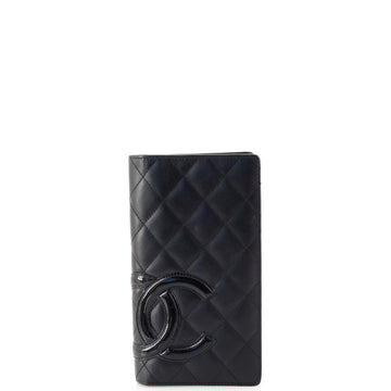 Chanel Cambon Bifold Wallet Quilted Lambskin Long