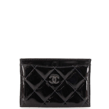 Chanel Classic Card Holder Quilted Patent
