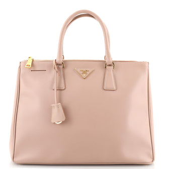 Prada Double Zip Lux Tote Saffiano Leather Large