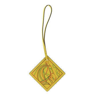 Hermes Carre Bag Charm Printed Leather Nano