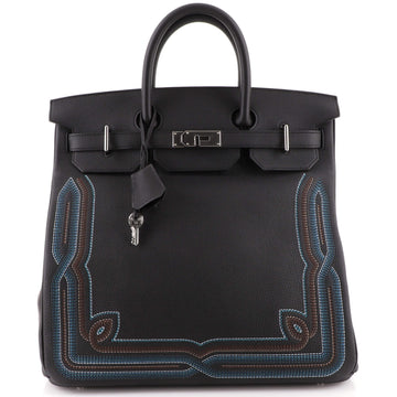 Hermes Western HAC Birkin Bag Black Togo with Palladium Hardware 40