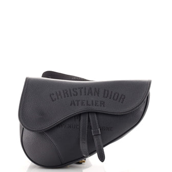 Christian Dior Saddle Crossbody Bag Atelier Signature Printed Leather