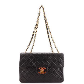 Chanel Vintage Classic Single Flap Bag Quilted Lambskin Maxi