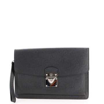 Louis Vuitton Belaia Clutch Taiga Leather