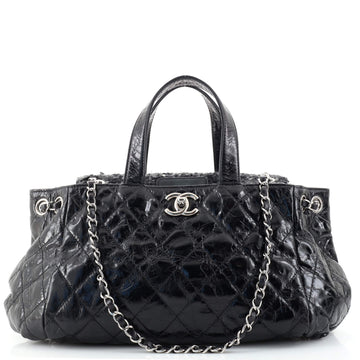 Chanel Portobello Tote Quilted Glazed Calfskin and Tweed East West