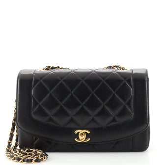 Chanel Vintage Diana Flap Bag Quilted Lambskin Medium