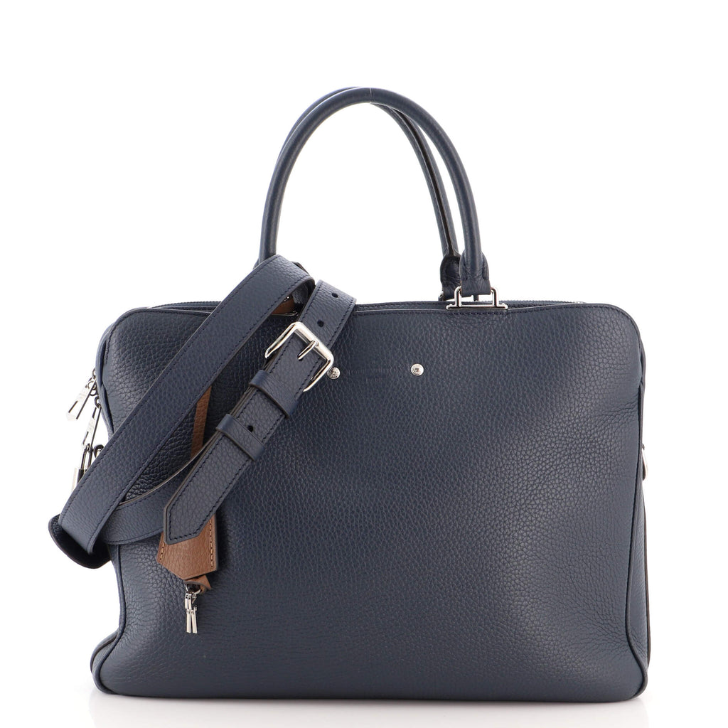 Louis Vuitton Armand Briefcase Taurillon Leather Blue 186434153