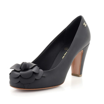 Chanel Women's CC Camellia Pumps Leather