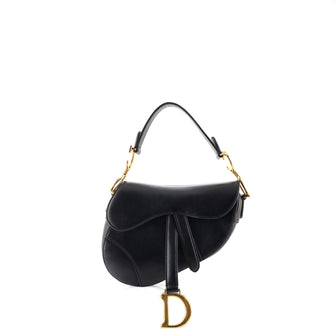 Christian Dior Saddle Handbag Leather Mini