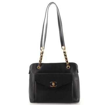 Chanel Vintage Front Pocket Tote Caviar Medium