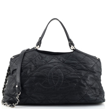 Chanel CC Sea Hit Tote Quilted Iridescent Calfskin Small