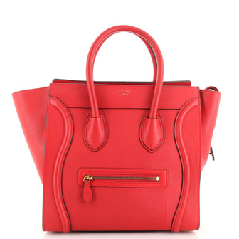 Celine Luggage Bag Grainy Leather Mini