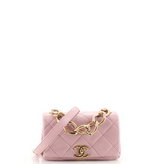 Chanel Color Match Flap Bag Quilted Lambskin Mini