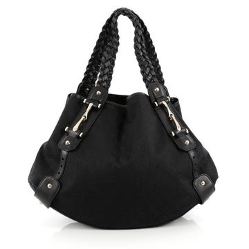 Gucci Pelham Shoulder Bag GG Canvas Medium Black