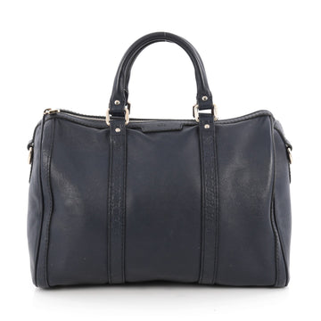 Gucci Joy Boston Bag Leather with Microguccissima Medium Blue