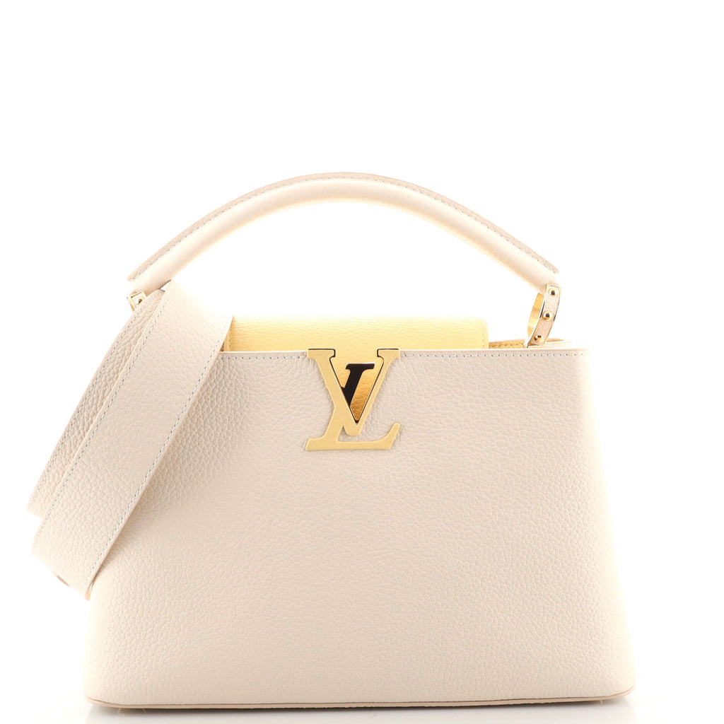 Capucines leather handbag Louis Vuitton White in Leather - 33993527