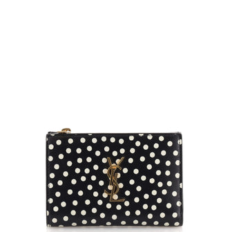 Saint Laurent Classic Monogram Zipped Bifold Wallet Printed Leather Compact