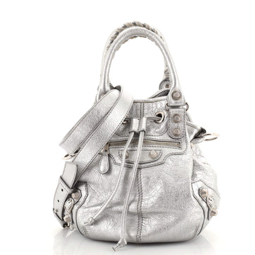 Balenciaga Pom Pon Classic Studs Bag Leather Mini
