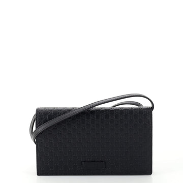 Gucci Wallet on Strap (Outlet) Microguccissima Leather