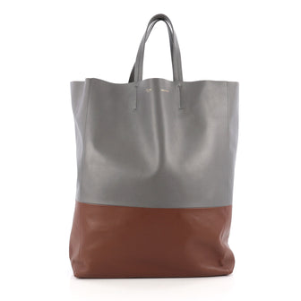 Celine Vertical Bi-Cabas Tote Leather Large Gray