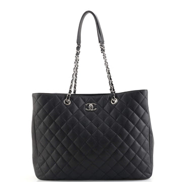 Chanel Classic CC Shopping Tote Quilted Caviar Large