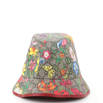 Bucket Hat Flora GG Coated Canvas Medium