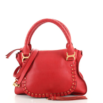 Chloe Marcie Nude Satchel Studded Leather Medium