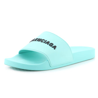 Balenciaga Men's Logo Slide Sandals Rubber